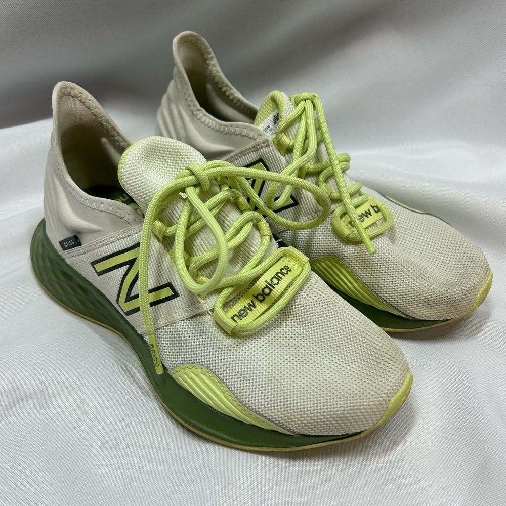 New Balance X FIGS | ROAV Kids Girls White Green Tennis Athletic Shoes  Size 4